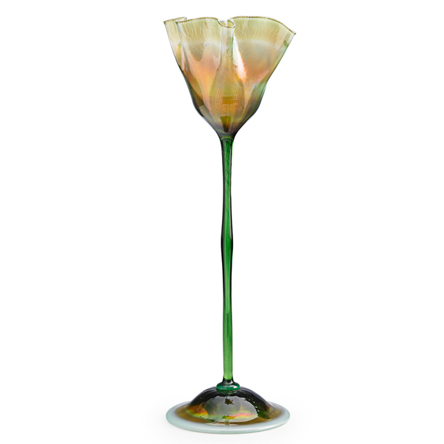 Tiffany Studios, ‘Tall Favrile Glass Floriform Vase, New York’, ca. 1905, Rago/Wright