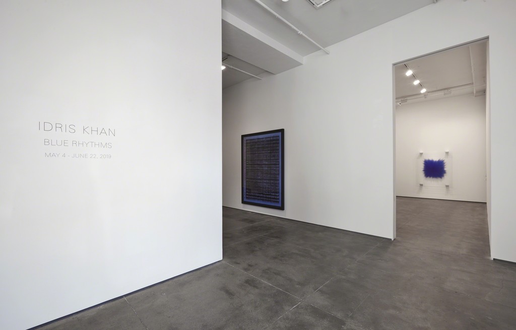 Installation view of Idris Khan: Blue Rhythms at Sean Kelly, New York
May 4 - June 22, 2019
Photography: Jason Wyche, New York
Courtesy: Sean Kelly, New York Installation view of Idris Khan: Blue Rhythms at Sean Kelly, New York
May 4 - June 22, 2019
Photography: Jason Wyche, New York
Courtesy: Sean Kelly, New York