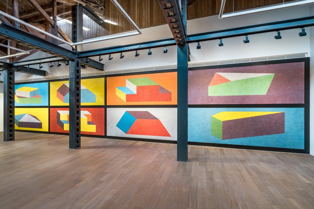 Exhibition view of 'SOL LEWITT: WALL DRAWINGS' at Perrotin Shanghai. © 2019 Estate of Sol LeWitt/Artists. Rights Society(ARS), New York. Photo by Yan Tao. Courtesy Perrotin. Exhibition view of 'SOL LEWITT: WALL DRAWINGS' at Perrotin Shanghai. © 2019 Estate of Sol LeWitt/Artists. Rights Society(ARS), New York. Photo by Yan Tao. Courtesy Perrotin.