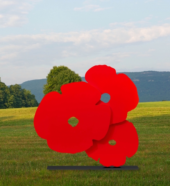 Donald Sultan, ‘Big Red Poppies, 2016’, 2016, Sculpture, Painted Aluminum, ARC Fine Art LLC