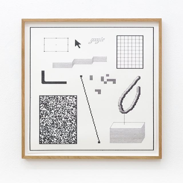Arno Beck, ‘Googleheim Museum’, 2018, Drawing, Collage or other Work on Paper, Handwritten typewriter drawing on Japan paper, Falko Alexander