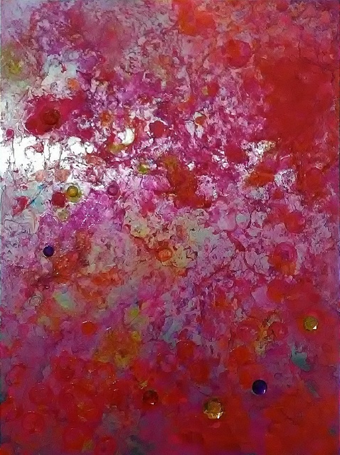 Yumie Kusuda, ‘#3 Sound in a subconscious’, 2019, Painting, Acrylic, enamel and acrylic gemstones on aluminum board, MvVO ART