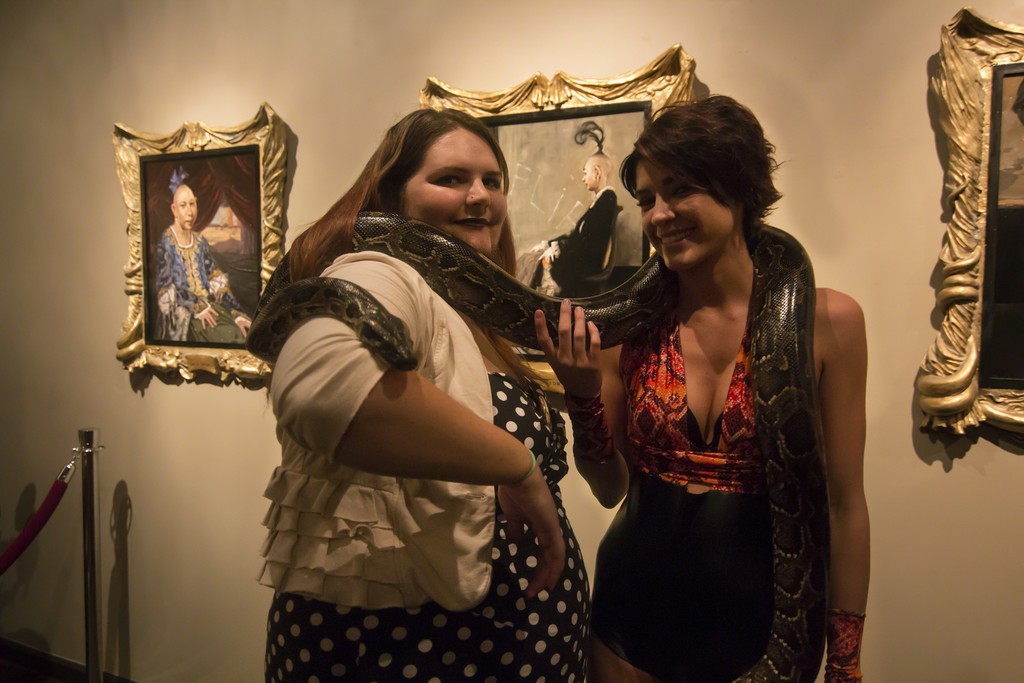 Gail Potocki's FREAKS: Dakota the Bearded Lady and Kimama the Snake Dancer with Paleo. Gail Potocki's FREAKS: Dakota the Bearded Lady and Kimama the Snake Dancer with Paleo.