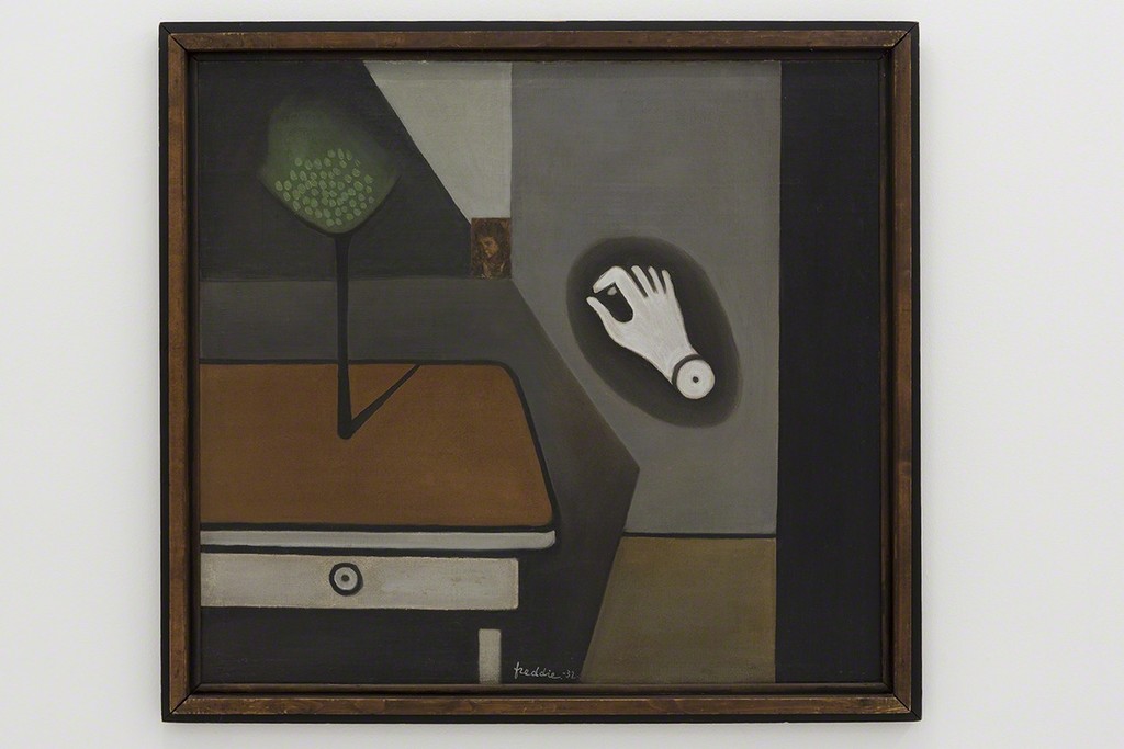 Wilhelm Freddie, Komposition med bord og hånd, 1932,
Installation view, Absence (Looking for Hammershøi) Wilhelm Freddie, Komposition med bord og hånd, 1932,
Installation view, Absence (Looking for Hammershøi)