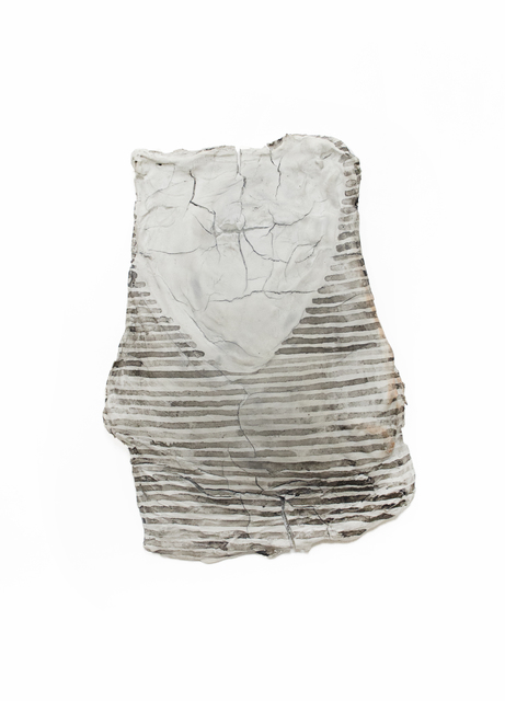 Erin Woodbrey, ‘Fragment (V-neck T-shirt with a Small Pocket on the Right Breast)’, 2019, Sculpture, India Ink on Fired Porcelain formed from Fabric and Wood, Gaa Gallery