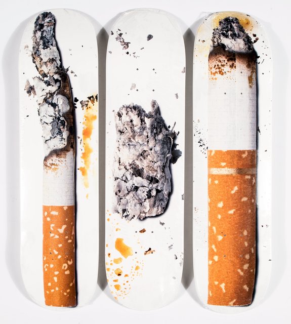 Supreme, ‘Cigarette (three works)’, 2016, Other, Offset lithographs in colors on skate decks, Heritage Auctions