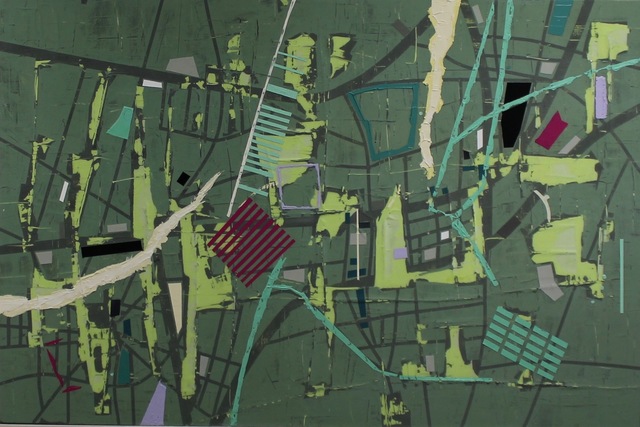 Ira Hoffecker, ‘Berlin Nazi Architecture and Auschwitz Map’, 2016, The Front Gallery