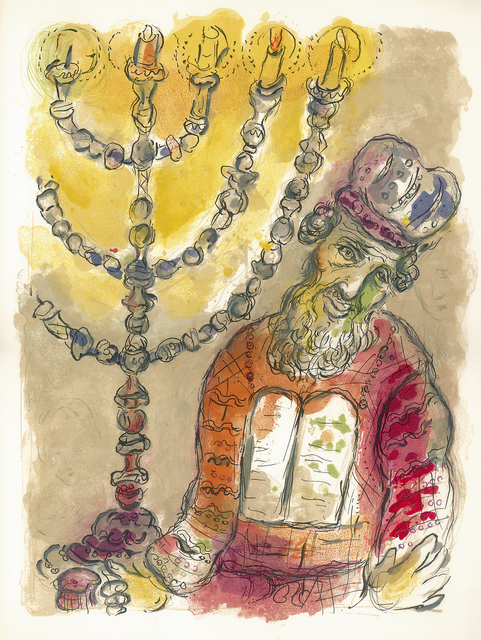 Marc Chagall, ‘Aaron and the Candlestick’, 1966, Print, Original lithograph in colors, Galerie Fetzer