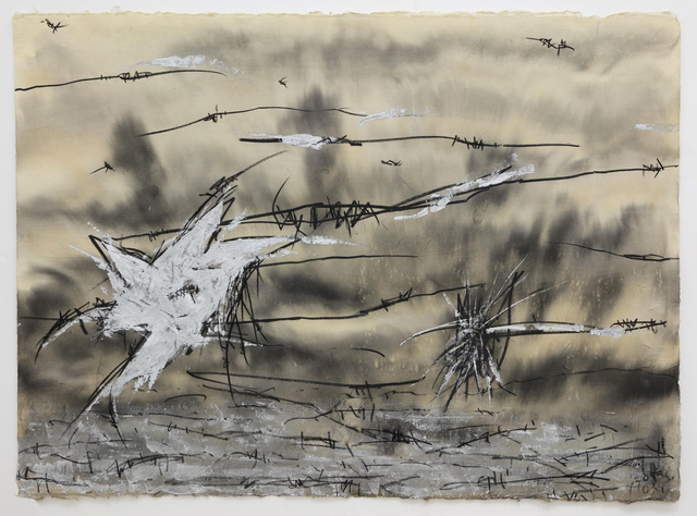 Hori Kosai, ‘Touching so close and having an openness-Galaxy creaked’, 2020, Drawing, Collage or other Work on Paper, Japanese ink, dermatograph, acrylic, Japanese paper, Mizuma Art Gallery