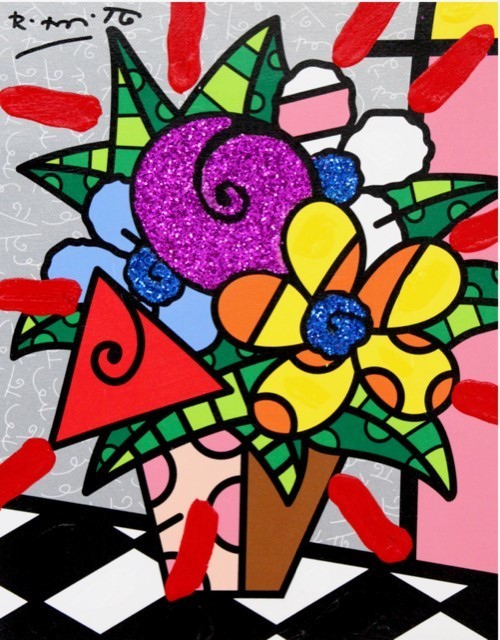 Romero Britto Flowers For You 2021 Available For Sale Artsy   Large 