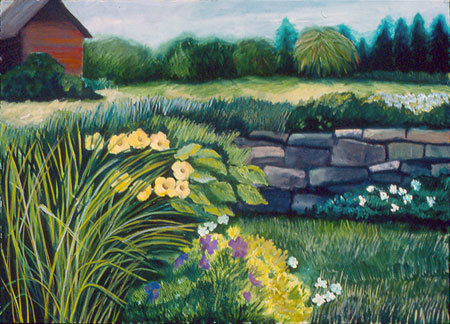Ellen Sinel, ‘Red Barn in Country Fields’, 1993, Painting, Oil on paper, Zenith Gallery