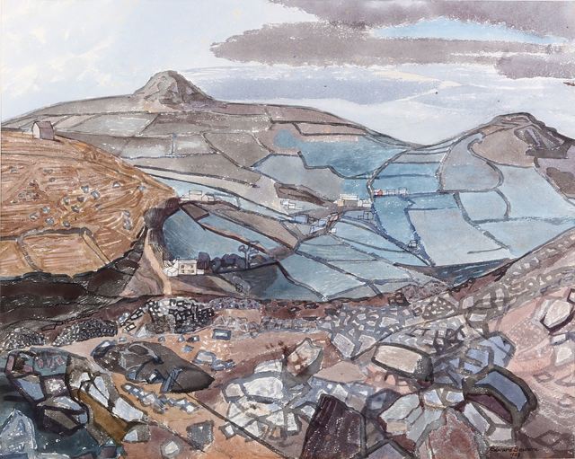 Edward Bawden, ‘View towards Henwood, Minions, Cornwall’, Drawing, Collage or other Work on Paper, Watercolour, Chiswick Auctions
