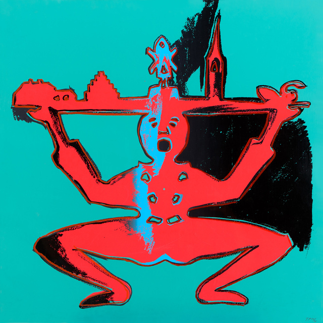 Andy Warhol, ‘Pierrot with Swan and Houses on a Hill’, 1987, Galleri5000
