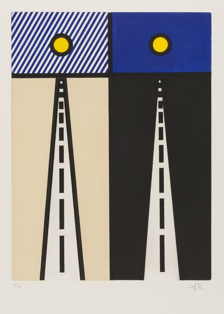 Roy Lichtenstein, ‘Auto Poesie en Cavale de Bloomington (Corlett 268)’, 1992, Print, Etching with aquatint printed in colours, on Arches paper, Forum Auctions