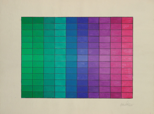 Alejandro Puente, ‘Tramando colores y luces’, 1972, Drawing, Collage or other Work on Paper, Acrylic on paper, Henrique Faria Fine Art