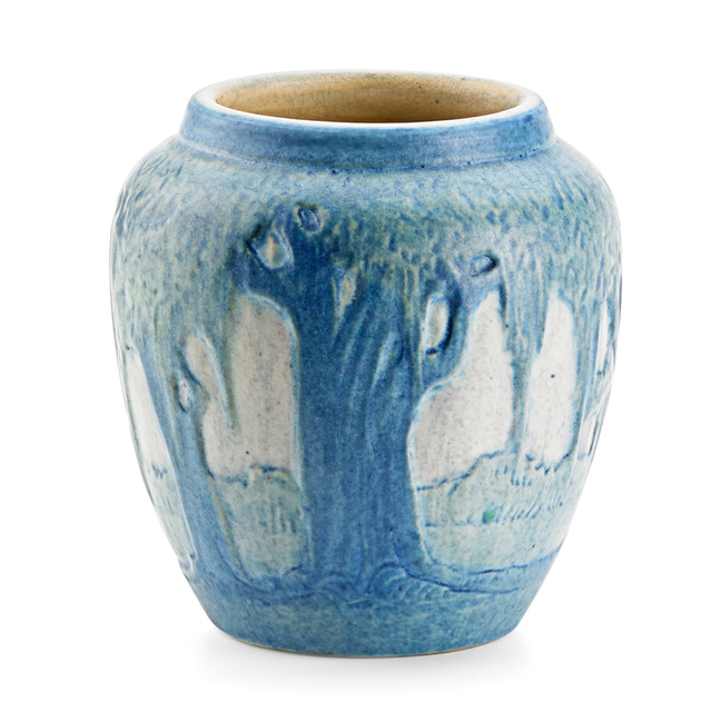Anna Frances Simpson, ‘Newcomb College, Small Scenic Vase With Live Oaks And Spanish Moss, New Orleans, LA’, 1922, Design/Decorative Art, Rago/Wright