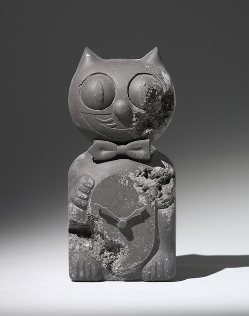 Daniel Arsham, ‘Ash Eroded Cat Clock’, 2013, Pippy Houldsworth Gallery