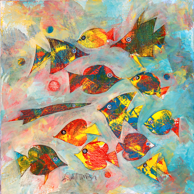 Harry Guttman, ‘Kisses’, 2011, Painting, Acrlyc On Canvas, Blue Gallery