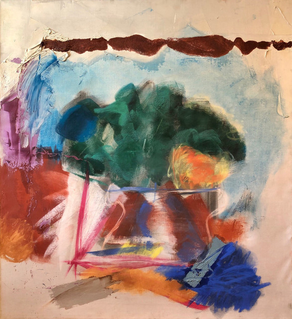 Michael Goldberg, ‘Flowers’, 1965, Painting, Oil and collage on canvas, Bethesda Fine Art
