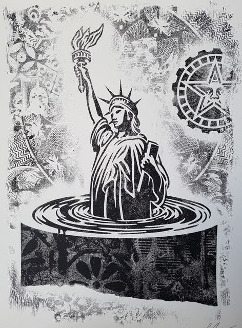 Shepard Fairey (OBEY), ‘Sinking Liberty (Stencil Series )’, 2017, Dope! Gallery