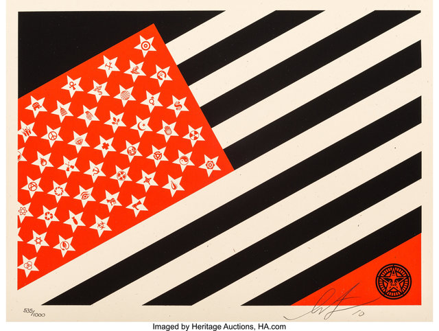 Shepard Fairey (OBEY), ‘Mayday Flag (Small)’, 2010, Heritage Auctions