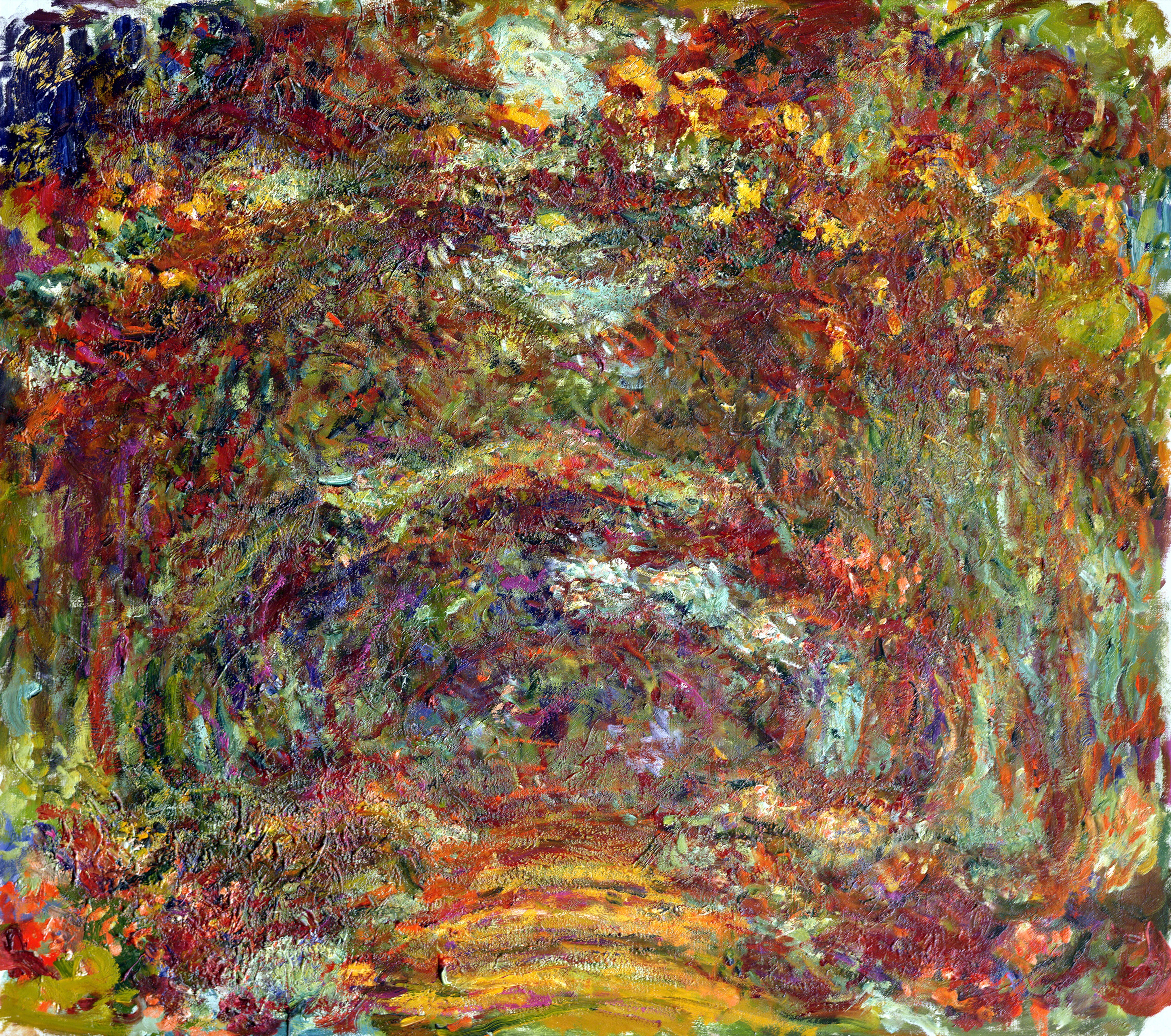 Path under the Rose Arches, Monet, 1918–1924, oil on canvas.