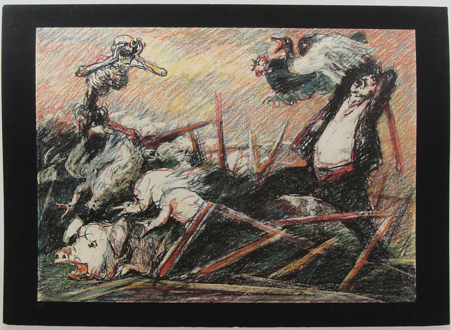 Salvatore Fiume, ‘Novel by Verga (Novella del Verga)’, 1985, Print, Lithograph on paper, La Maison de la Petite Sara