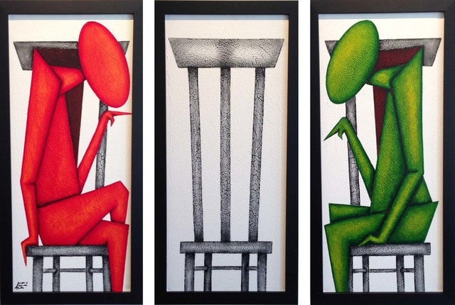 Benito Lopez, ‘Conversation - Triptych’, 2013, Octavia Art Gallery