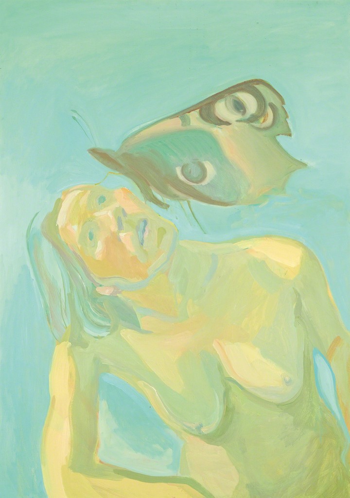 Maria Lassnig, Butterflly, 1975, Artothek des Bundes, on permanent loan at the Belvedere, Vienna, © Maria Lassnig Foundation Maria Lassnig, Butterflly, 1975, Artothek des Bundes, on permanent loan at the Belvedere, Vienna, © Maria Lassnig Foundation