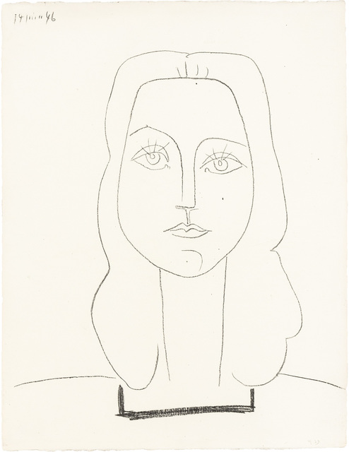 Pablo Picasso, ‘FRANÇOISE (MOURLOT 39)’, 1946, Print, Lithograph on wove paper, Doyle