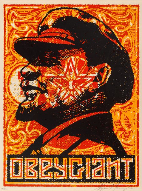 Shepard Fairey, ‘Lenin Stamp Poster’, 2000, Print, Screenprint in colors on cream paper, Heritage Auctions