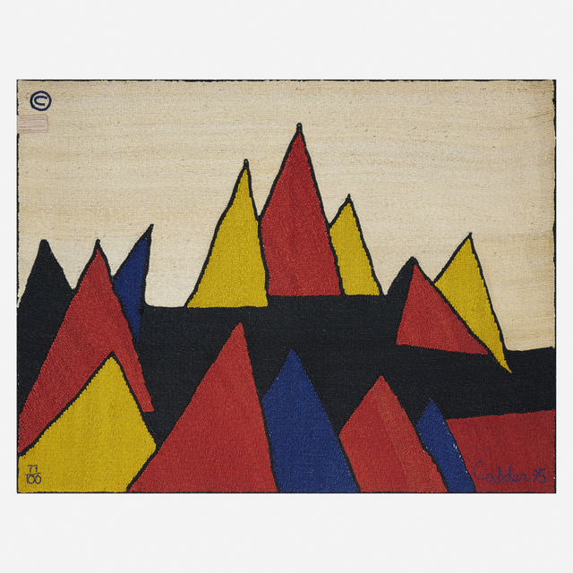 After Alexander Calder | Pyramids tapestry (1975) | Artsy