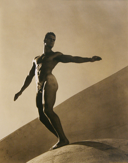 Bruce Weber, ‘Mark, Laguna Beach Construction Site’, 1987, Photography, Toned gelatin silver print, ClampArt