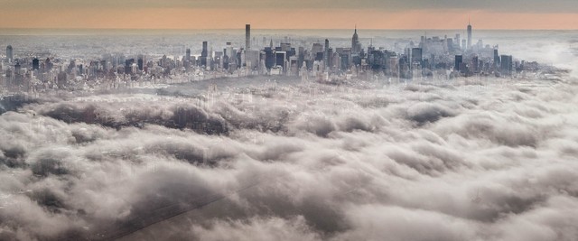 David Drebin, ‘Over the Clouds, Manhattan, New York’, 2016, CHROMA GALLERY