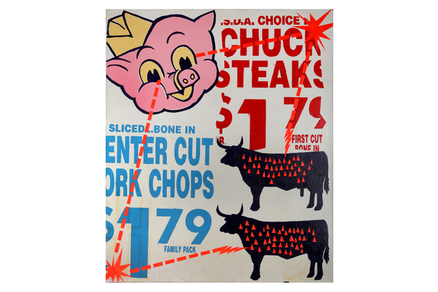 Bäst, ‘Pig Neon’, 2010, Mixed Media, Acrylic and mixed media on canvas, Chiswick Auctions