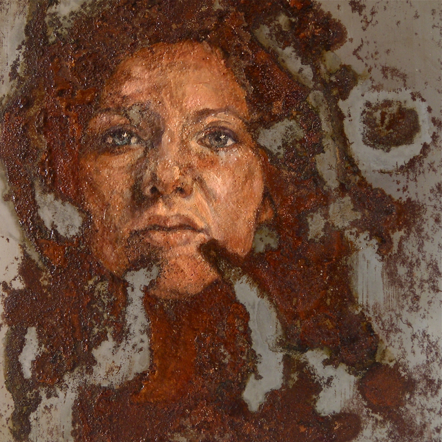 Sabatino Cersosimo, ‘Experiment auf Stahl XIII’, 2013, Painting, Oil and oxidation on steel, Accesso Galleria