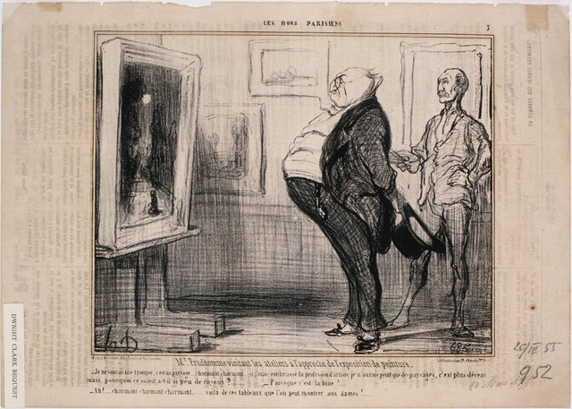 Honoré Daumier, ‘Ces Bons Parisiens: M. Prudhomme visitant les ateliers…’, 1855, Phillips Collection