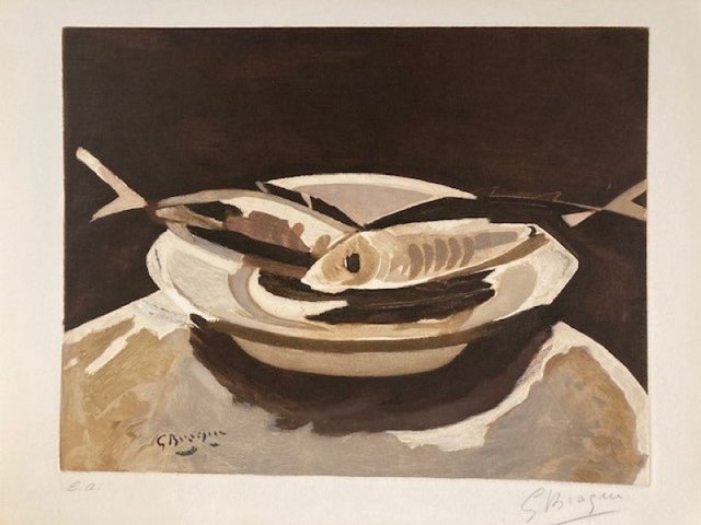 Georges Braque, ‘The Fishes ’, 1956, Print, Etching on paper, Le Coin des Arts