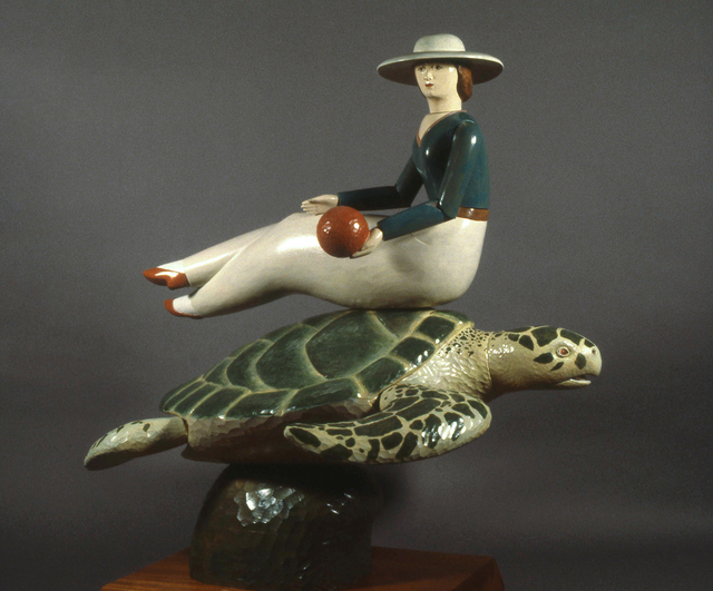 David Everett, ‘Tortuga’, 1986, Sculpture, Polychromed mahogany, Valley House Gallery & Sculpture Garden