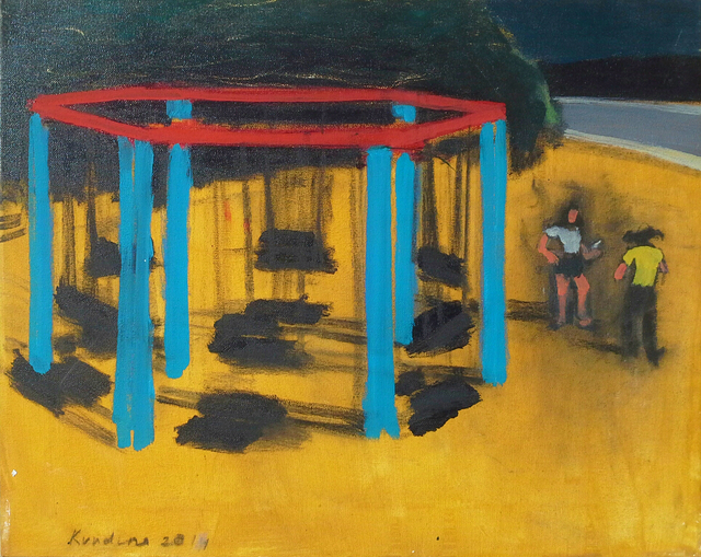 Olga Kundina, ‘The Night Swing’, 2014, Painting, Oil on canvas, Rosenfeld Gallery