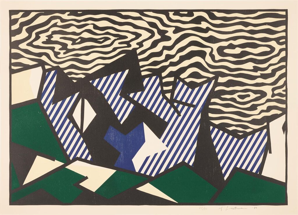 Roy Lichtenstein - Morton A. Mort, from Expressionist Woodcut Series