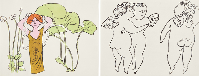 Andy Warhol, ‘In the Bottom of My Garden: two plates’, ca. 1956, Phillips