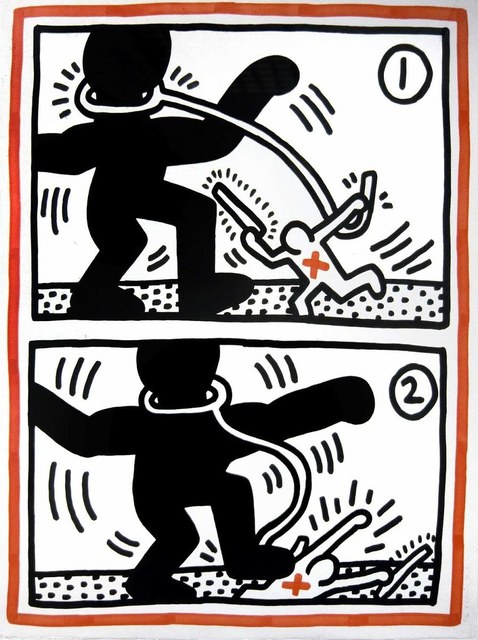 Keith Haring, ‘Untitled #3, from Free South Africa’, 1985, Print, Lithograph, Hamilton-Selway Fine Art