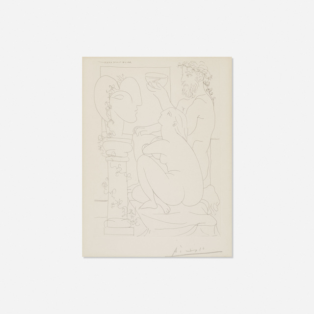 Pablo Picasso, ‘Sculpteur avec Coupe et Modee accroupi from La Suite Vollard’, 1933, Rago/Wright