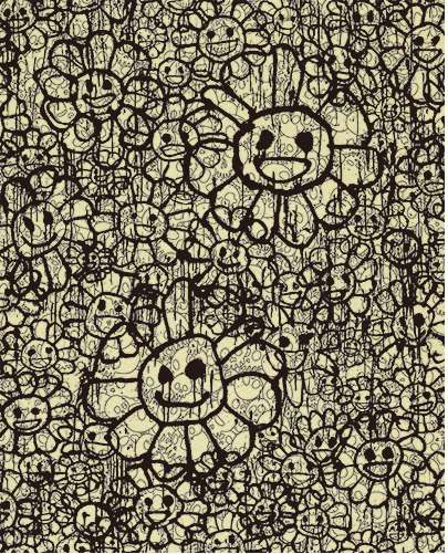 Takashi Murakami, ‘Madsaki Flowers A Beige ’, 2017, Dope! Gallery