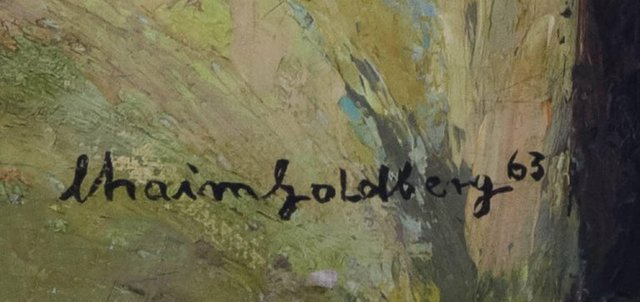Chaim Goldberg, ‘Judaica Oil Painting Hasidic Meditation In Prayer’, 1963, Lions Gallery