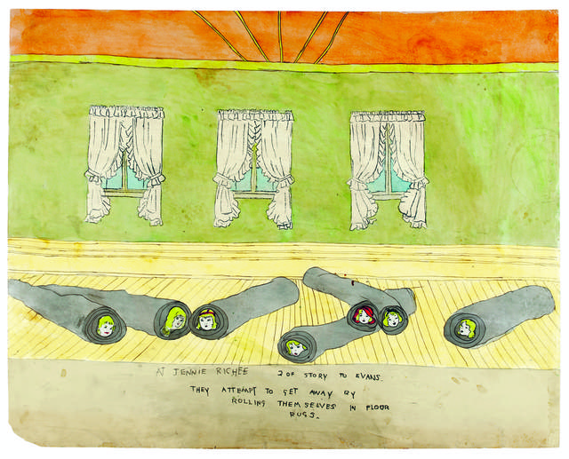 Henry Darger, ‘At Jennie Richie are rescued by Evans’, 1910-1970, Musée d'Art Moderne de la Ville de Paris