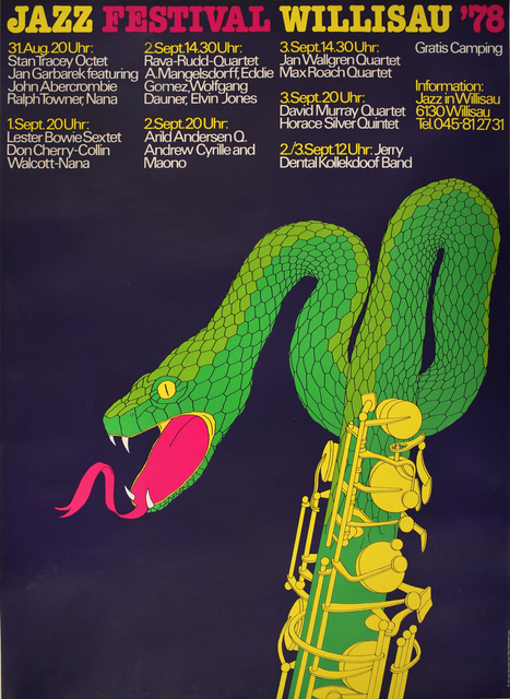 Niklaus Troxler, ‘Jazz Festival Willisau 1978 - Snake Saxophone’, 1978, Omnibus Gallery