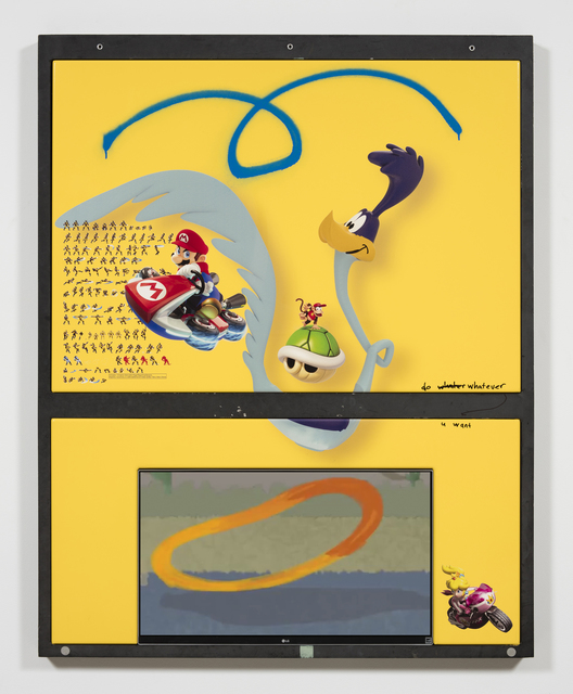 Yung Jake, ‘roadrunner (w mario, princess peach, diddy kong and wolverine)’, 2017, Steve Turner
