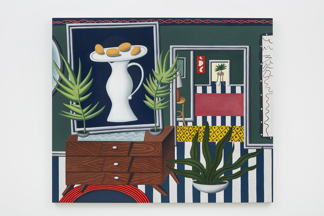Jonathan Gardner, ‘Green hallways’, 2019, Painting, Oil on linen, Casey Kaplan